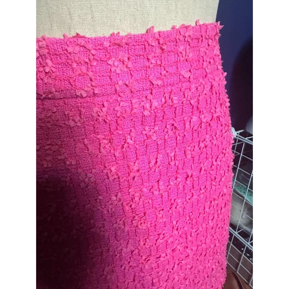 Kate Spade New York Skirt The Rules Skirt Boucle Hot Pink  Lined Mini Size 0